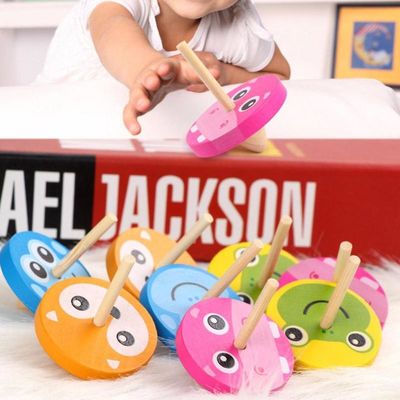 子供の虹の圧力除去のための木のジャイロコンパスのおもちゃの車輪