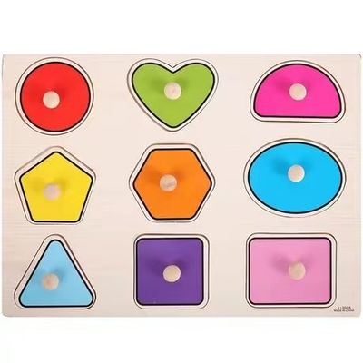 幼児教育のための手の把握3D Montessoriの木のジグソー パズル