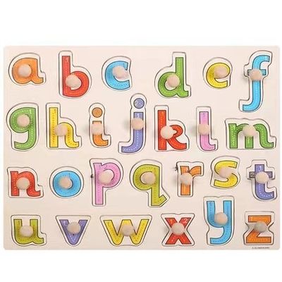 幼児教育のための手の把握3D Montessoriの木のジグソー パズル