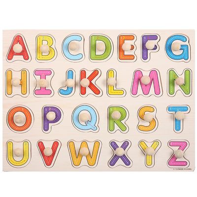 幼児教育のための手の把握3D Montessoriの木のジグソー パズル