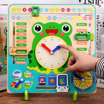 Montessoriの木の就学前の教育赤ん坊の認識開発のおもちゃ