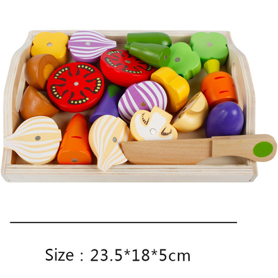 シミュレーションの台所は子供のために教育おもちゃ木のMontessoriのふりをする