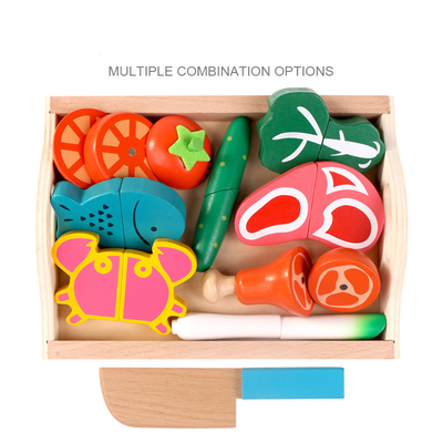 シミュレーションの台所は子供のために教育おもちゃ木のMontessoriのふりをする