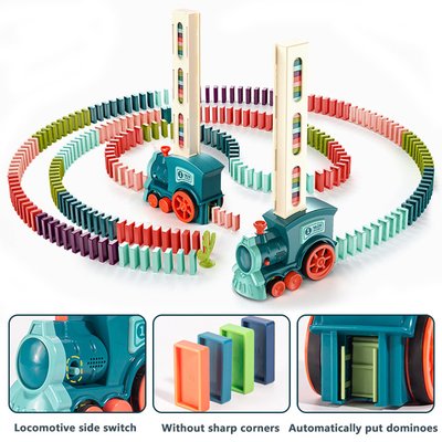 子供の電気木のドミノのブロック自動置く教育DIY