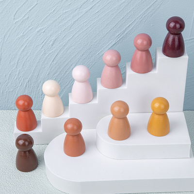 Montessoriの虹のブロックの赤ん坊の木のおもちゃの金庫無毒なDIYの創造的な積み重ねのバランスのゲームの教育おもちゃ