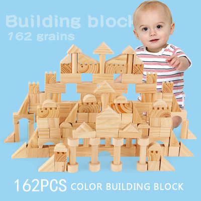 ブロックの幼稚園の子供の幼児期の育てる子供のおもちゃを積み重ねるMontessoriの教育の木の穀物