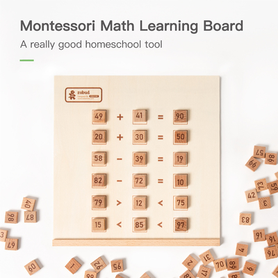 教育Montessori 	就学前のカウント数のための木の数学のおもちゃ