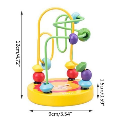 子供の木の円のためのMontessoriの木のおもちゃは教育木が赤ん坊のおもちゃを困惑させるワイヤー当惑のジェット コースターに玉を付ける