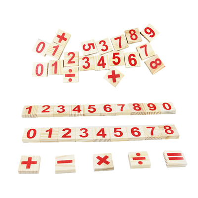 図は知性のブロックのMontessoriの数学木箱を造る棒の教育の木のおもちゃのカウントを妨げる