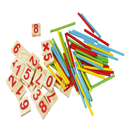 図は知性のブロックのMontessoriの数学木箱を造る棒の教育の木のおもちゃのカウントを妨げる