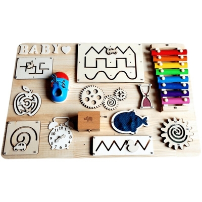 赤ん坊使用中板DIY付属品のMontessoriのおもちゃの子供の木片の技能訓練のゲームの困惑の知性の開発の赤ん坊