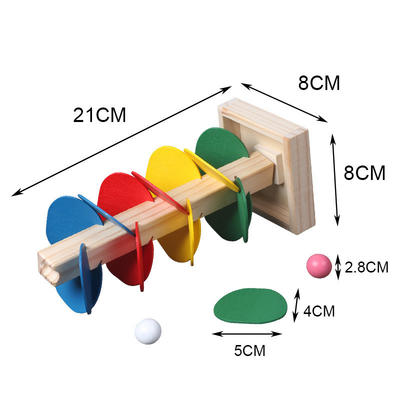 Montessoriの赤ん坊の木の花弁の木の子供のGIのためのおもちゃの子供の虹の球の球の操業トラック教育おもちゃをブロック