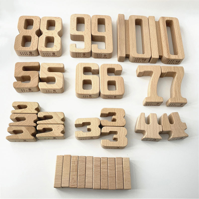 標数構成は数学のデジタルおもちゃの赤ん坊のバランスのブロックのJengaの木のおもちゃのMontessoriの教育自然な木製のおもちゃfoを妨げる