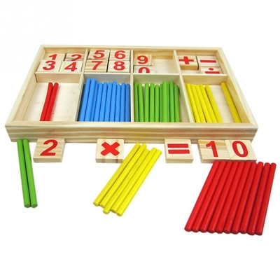 図は木のおもちゃのMontessoriの教育子供のギフトのカウントを妨げる