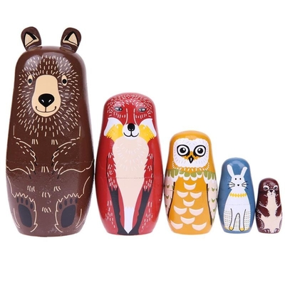 木のロシアの人形のMatryoshkaのハンドメイドの子供のギフト