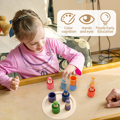 Montessoriのゲームの困惑の子供を数える教育木の虹のブロック