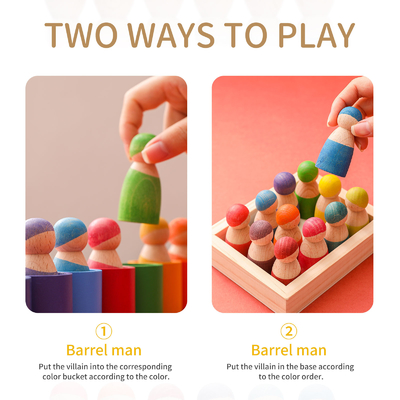 Montessoriのゲームの困惑の子供を数える教育木の虹のブロック
