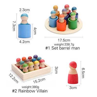 Montessoriのゲームの困惑の子供を数える教育木の虹のブロック