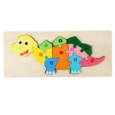 Montessori 3Dの木のブロックの困惑のおもちゃは木製の複雑で早い学習を厚くする