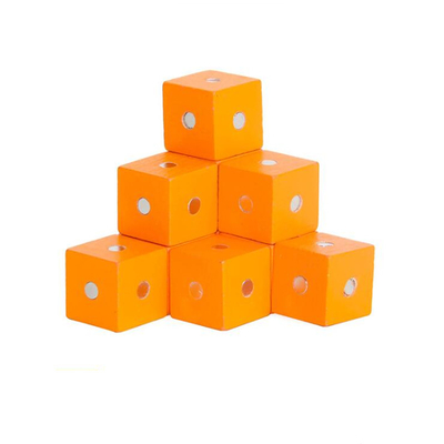 木教育正方形の立方体の虹の磁気ブロック10pc 2X2X2cm