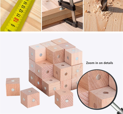木教育正方形の立方体の虹の磁気ブロック10pc 2X2X2cm