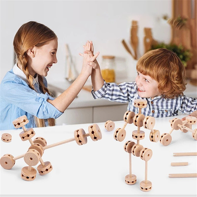 3D構造物の城砦木のBulidingは教育Montessoriを集めるためにDiyを妨げる