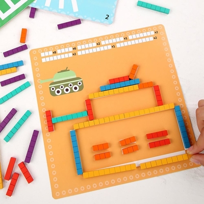 子供の早い学習の論理的思考のために木算術ジグソー パズル