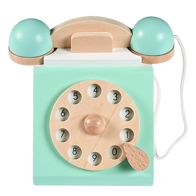子供のためのレトロのシミュレーションの電話Playsetの木の教育おもちゃ