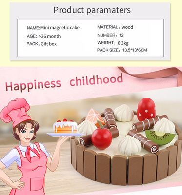 17PCSシミュレーションの木の小型台所はDIYを早い教育のために磁気置いた