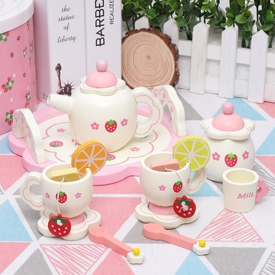 レモン シミュレーションの台所木セットの創造的で白い午後のお茶