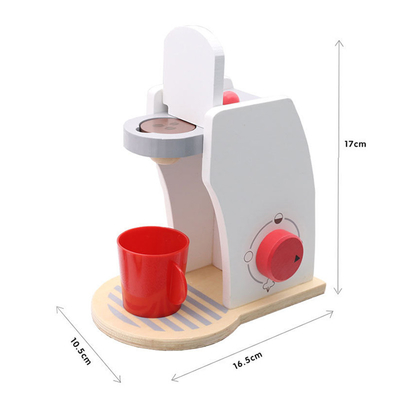 シミュレーションのコーヒー機械木のミニチュア台所は早く学んでいる赤ん坊のために置いた