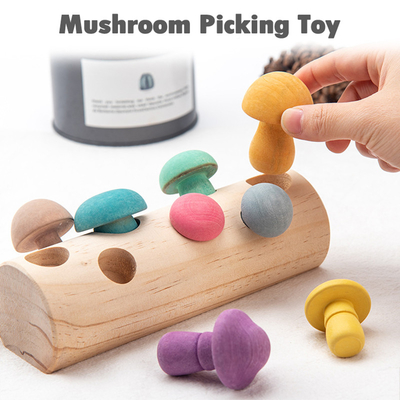 木の虹は教育きのこの盗品のゲームMontessoriを妨げる