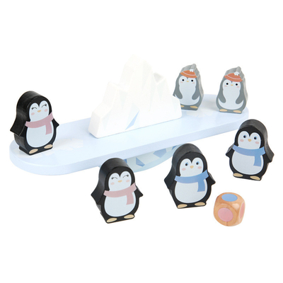 木のブロックのおもちゃのペンギン多彩なバランスをとるフレームのMontessoriの教授