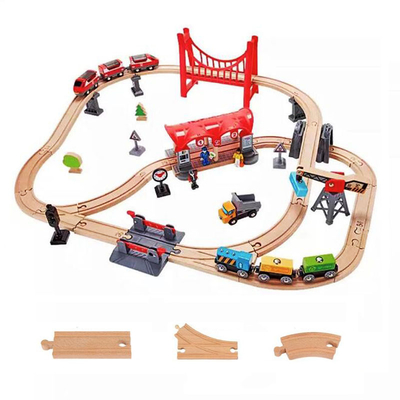 子供のすべてのブランドのための木の線路のおもちゃCompetibleは教育を追跡する