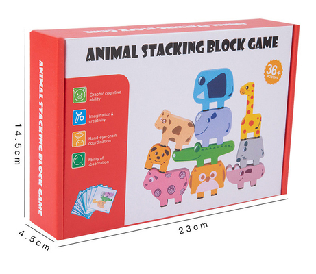 CPCの木のブロックの困惑は動物音楽バランスの折りたたみの高さをもてあそぶ