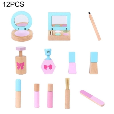 12pcs/Set木のシミュレーションは女の子のための演劇の構造のキットのおもちゃのふりをする