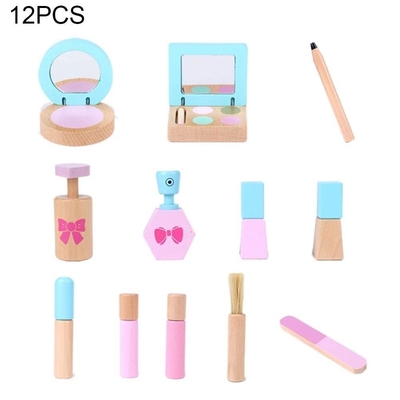 12pcs/Set木のシミュレーションは女の子のための演劇の構造のキットのおもちゃのふりをする
