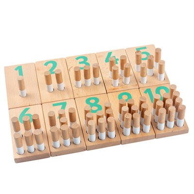 釘板1.6子供のデジタル認知を学ぶ木のMontessoriデジタル