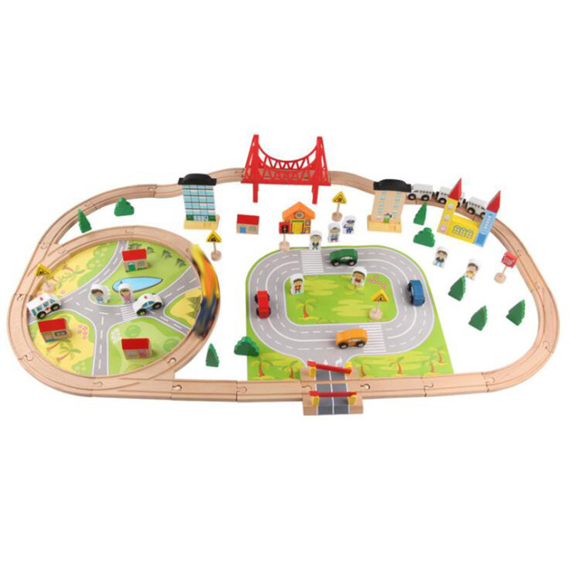 子供のすべてのブランドのための木の線路のおもちゃCompetibleは教育を追跡する