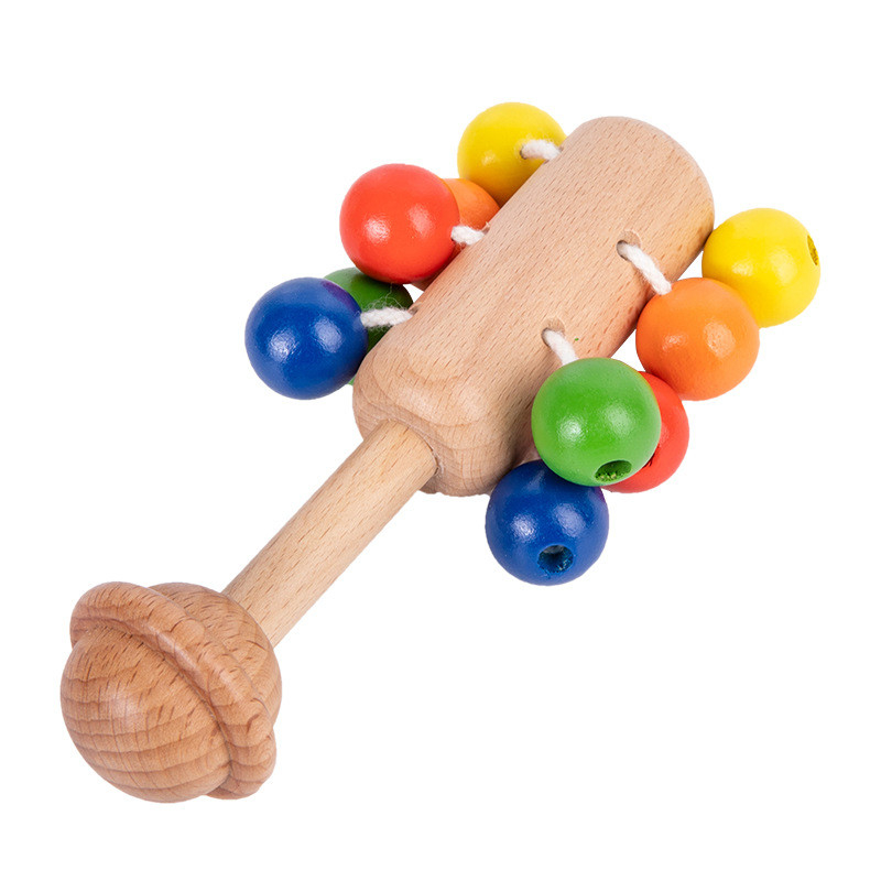 Montessoriの幼児のためにつかむ木の立方体の卵の球のコップの練習を教育用具